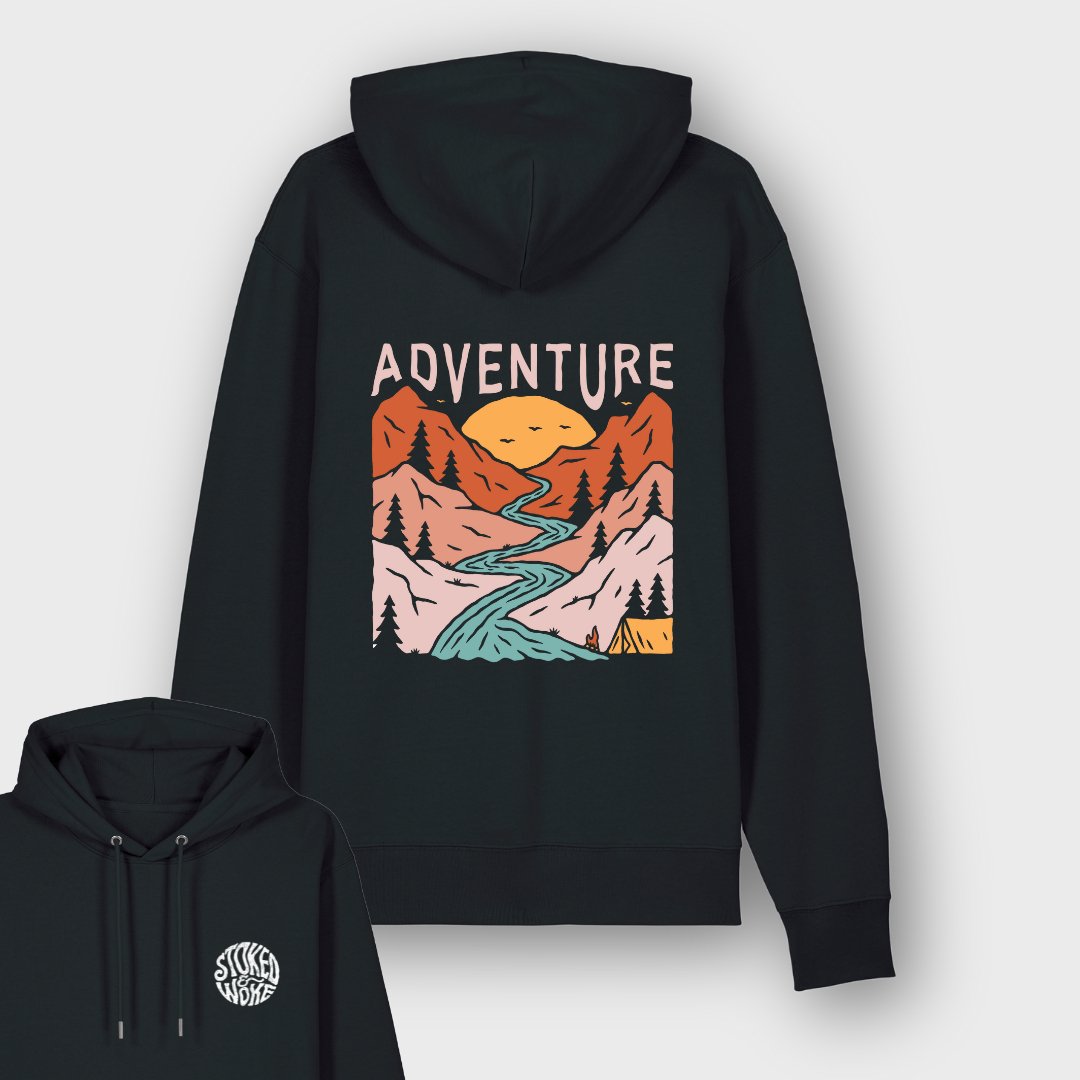 Organic "Adventure" Hoodie - Stoked&Woke Clothing