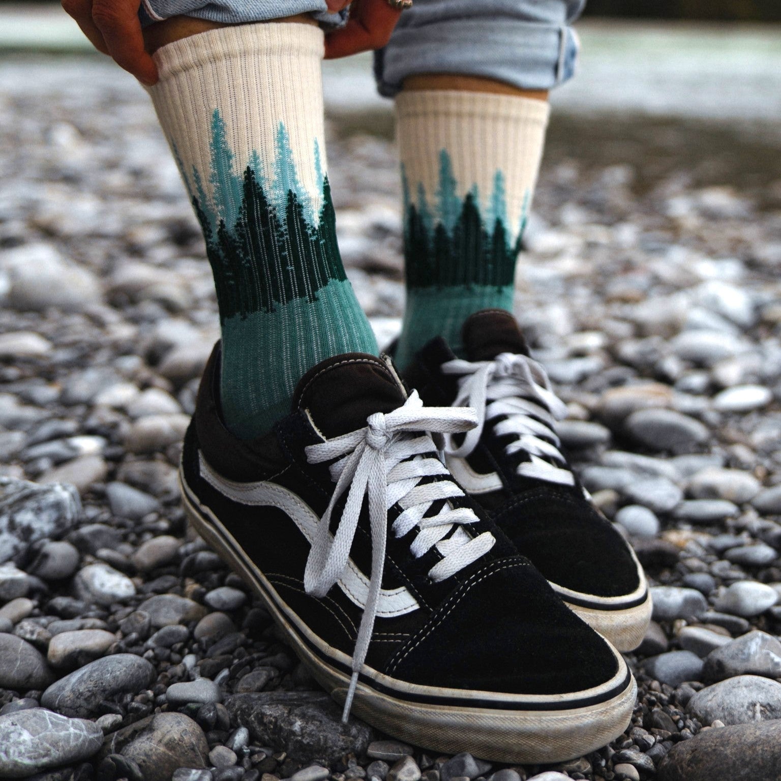 Organic "Forest Stride" Socks (Green) - Stoked&Woke Clothing