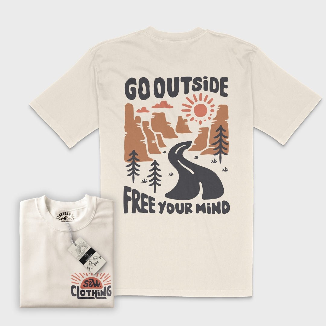 Organic "Free Your Mind" Tee - Stoked&Woke Clothing