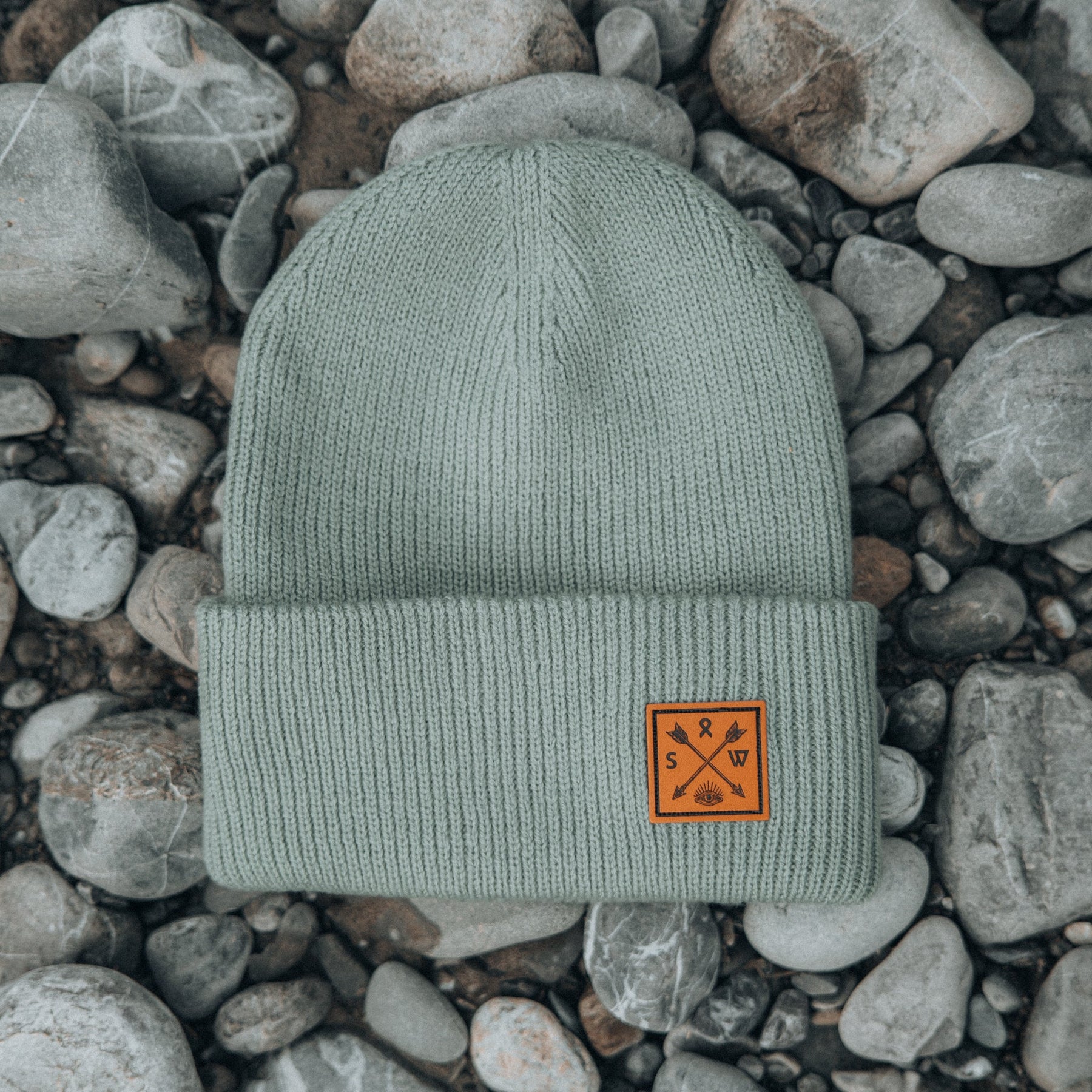 Recycled Cuffy Beanie - Pastel Green - Stoked&Woke Clothing