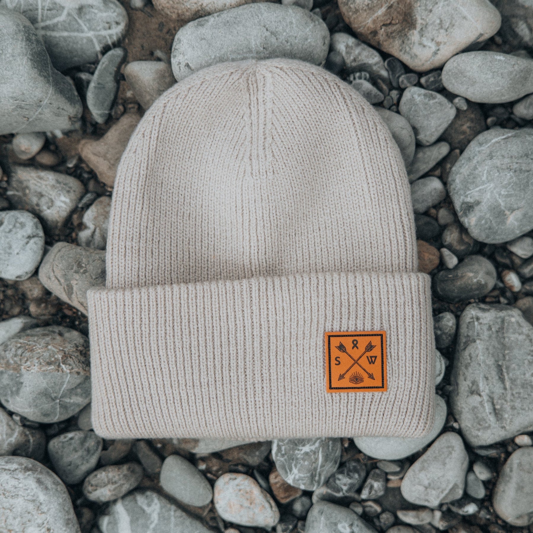 Recycled Cuffy Beanie - Stone - Stoked&Woke Clothing